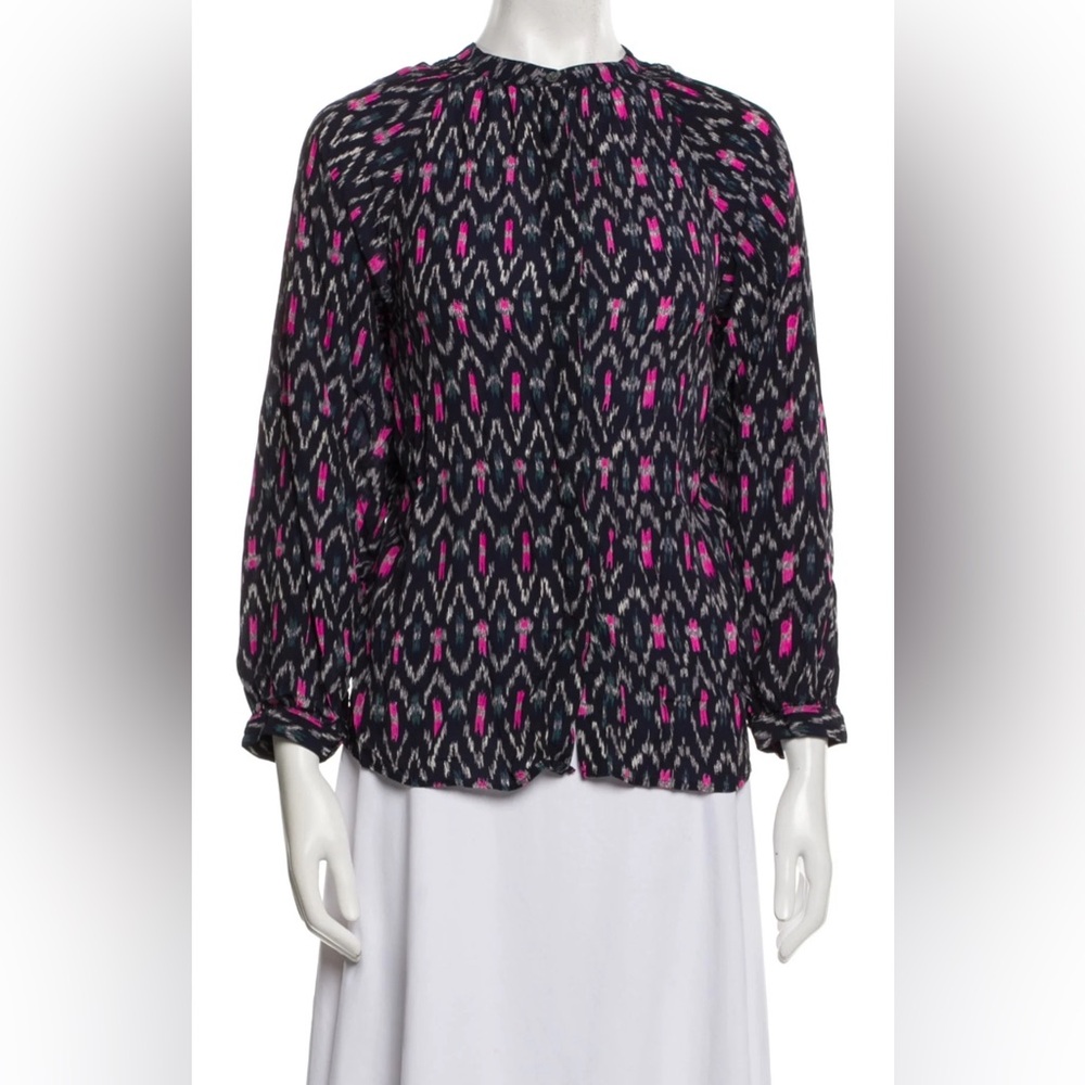 Isabel Marant Etoile Women Blue Aurora Button-Up Shirt size 38